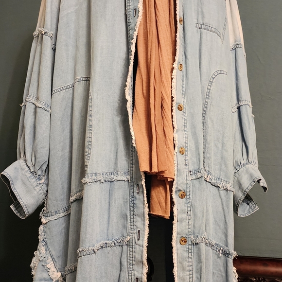 Ladies Soft Jean Duster OS - Picture 3 of 10